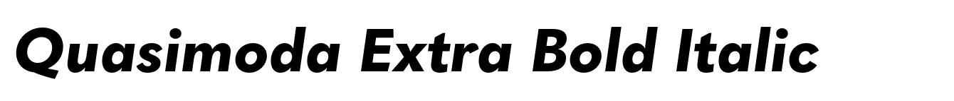 Quasimoda Extra Bold Italic image